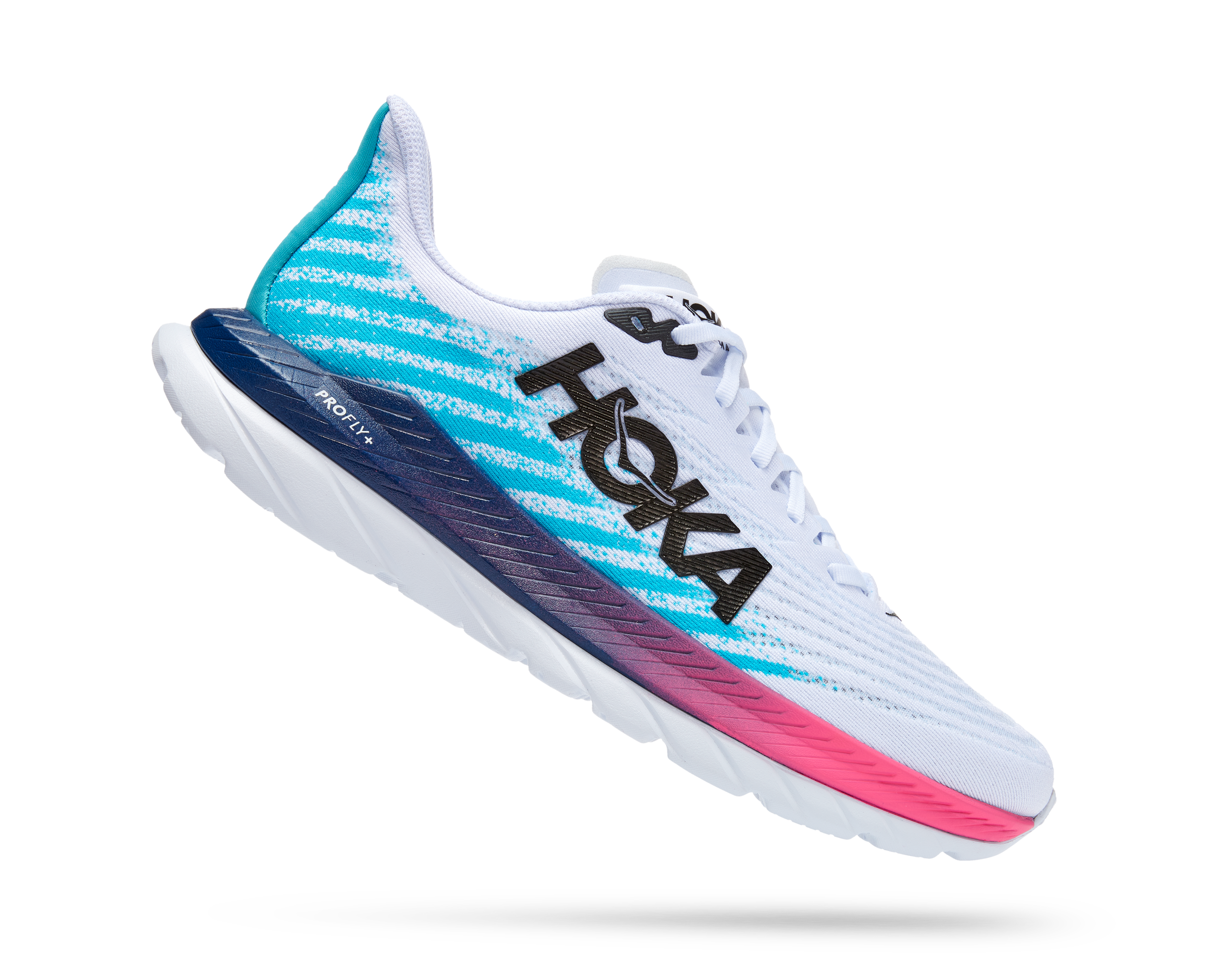 Hoka M Mach 5 White/Scuba Blue